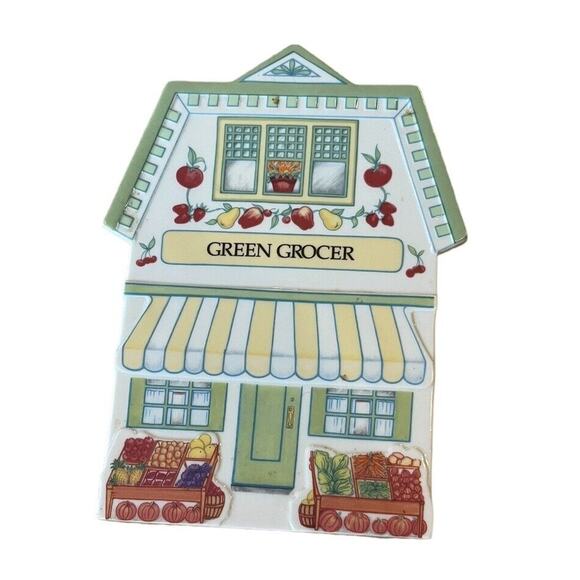 Lenox 1992 Spice Village Trivets Fine Porcelain Set Of 4 Pot Holders Vintage VGC - Picture 5 of 7